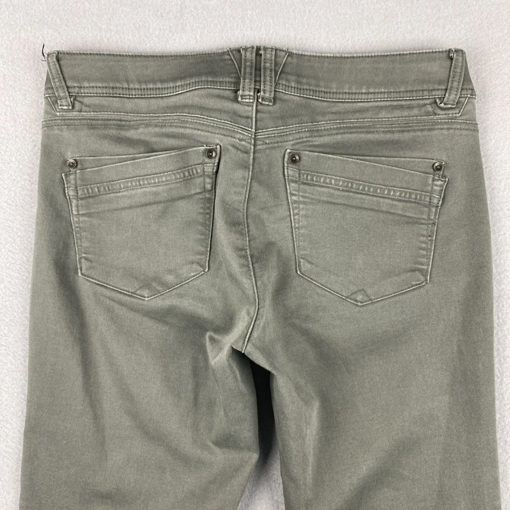Democracy Ab Solution Skinny Twill Ankle Pants Womens 8 Olive Green Slimming‎
